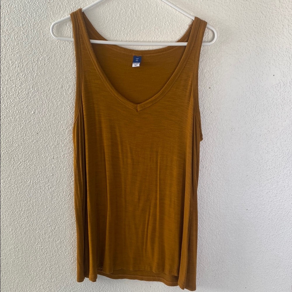 Old Navy Tall long Women's Mustard Tank Top medium tall